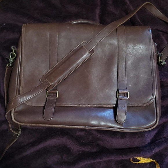Eddie Bauer Bags Vintage Eddie Bauer Leather Satchel Crossbody Bag